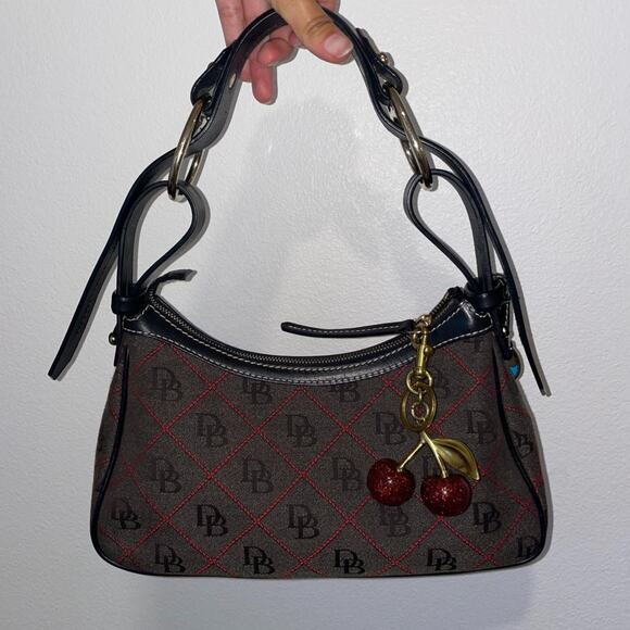 Vintage Dooney & Bourke Canvas Shoulder Bag - Picture 1 of 8
